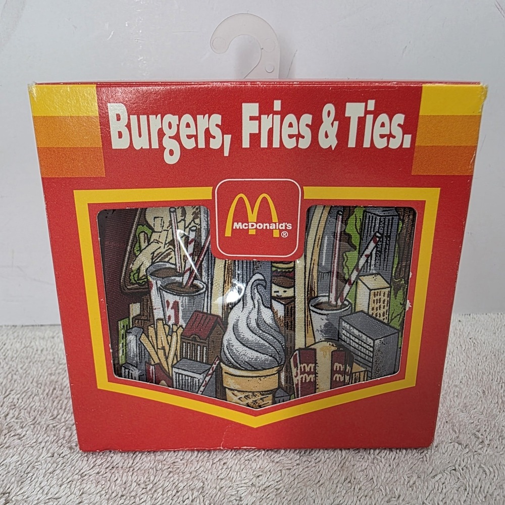McDonald's Burgers, Fries & Ties Men's Tie 1994 - With Box